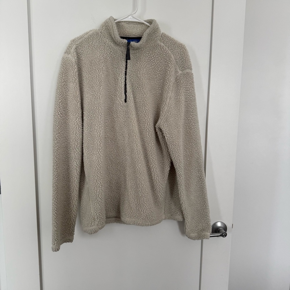 Chubbies | Cream Fleece Quarter Zip Sweatshirt